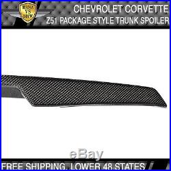 14-17 Chevy Corvette C7 Z51 Package Style Trunk Spoiler Carbon Fiber CF