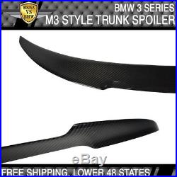 14-18 BMW 3 Series F30 F80 V M4 Style Trunk Spoiler Wing Carbon Fiber CF