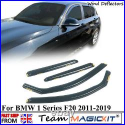4Pc For BMW 1 Series F20 5-doors 2011-2019 Rain Wind Deflectors Smoked Tinted