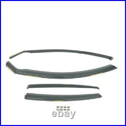 4 In-Channel Wind Deflectors for BMW 3 Series 2005-2012 Front Rear Tinted Black