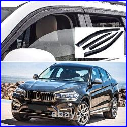 4pc Window Vent Visor Wind Deflector Rain Guard for 2015-2019 BMW X6 35i 50i X6M