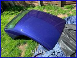 BMW E46 Hard Top in Velvet Blue, Genuine BMW folding Stand, Wind Deflector