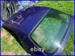 BMW E46 Hard Top in Velvet Blue, Genuine BMW folding Stand, Wind Deflector