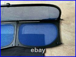 BMW Mini Wind Deflector & Black Carry Bag R57 (BLUE) SUPERB CONDITION