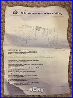 BMW Z3 Roadster Wind deflector Genuine Bmw Accessory Complete With Instructions