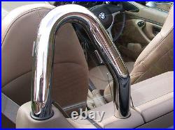 BMW Z3 WIND DEFLECTOR CLEAR TO FIT TWIN CHROME HOOPS (Roll Bars not included)