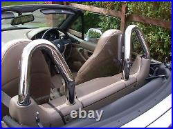 BMW Z3 Wind Deflector Tinted to fit Twin Chrome Hoops (Roll Bars not included)