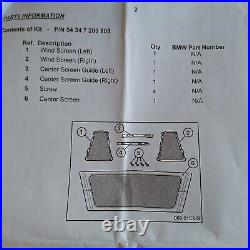 BMW Z4 E89 Wind Screening Deflectors Black x 2 Left & Right Hand Side, BRAND NEW