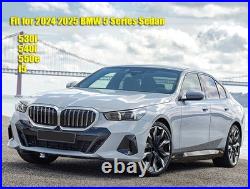 Black Window Vent Visors Wind Deflectors Rain Guards for 2024 2025 BMW 5 Series