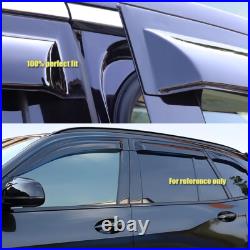 Black Window Vent Visors Wind Deflectors Rain Guards for 2024 2025 BMW 5 Series