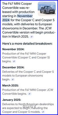 Brand New Genuine Bmw Mini F67 2024-2025 Convertible Wind Deflector Bag Free P&p