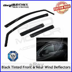 CLIMAIR BLACK TINTED Wind Deflectors BMW 3-Series Saloon E90 2005-2012 SET of 4