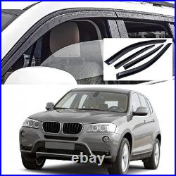 Car Window Vent Visors Wind Deflectors Rain Guards Black for 2011-2017 BMW X3