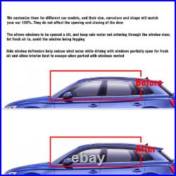 Car Window Vent Visors Wind Deflectors Rain Guards Black for 2011-2017 BMW X3
