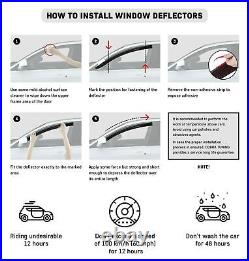 Chrome Trim Side Window Visors Sun Rain Guard Deflectors For BMW 7 G11 2015-2022
