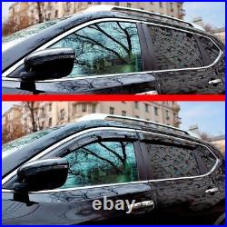 Chrome Trim Side Window Visors Sun Rain Guard Deflectors For BMW X3 F25 2010-17