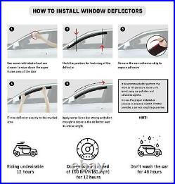 For BMW 3 E90 Sd 2005-12 Side Window Wind Visors Sun Rain Guard Vent Deflectors