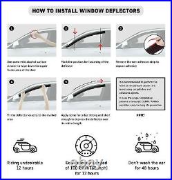 For BMW 5 F07 GT 2013-17 Side Window Wind Visors Sun Rain Guard Vent Deflectors