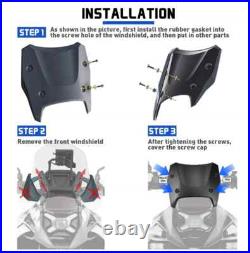 For BMW R1300GS R 1300 GS ADVENTURE Black Windshield Windscreen Wind Deflectors