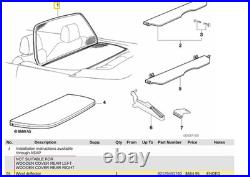 Genuine BMW E36 3 SERIES CONVERTIBLE WIND DEFLECTOR