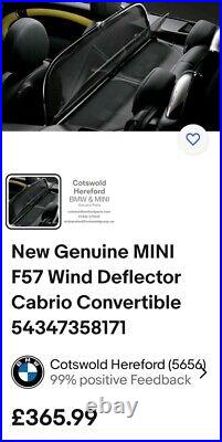 Genuine BMW Mini F57 Convertible Wind Deflector (2016 Onwards)