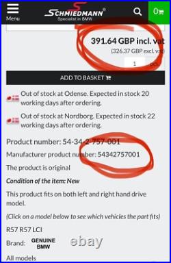 Good Cond 2009-2014 Genuine Bmw Mini R57 Jcw Cooper Convertible Wind Deflector