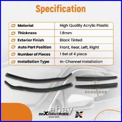 In-Channel Wind Deflectors for BMW 5 Series E60 Saloon 2004-2010 Front Rear Set