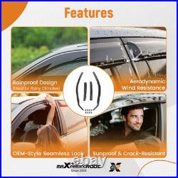 In-Channel Window Deflectors For BMW X5 E70 5 Doors SUV 2006-2013 Tinted 4PC