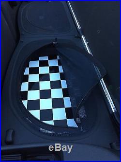 Mini Convertible Wind Deflector Limited Edition Chequered & Bag Chrome Genuine