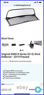 Mint Genuine Bmw 8 Series Convertible G14 M8 Wind Deflector 7443147 Free P&p