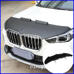 PU Leather Car Bonnet Hood Bra Wind Bug Deflectors Protector For BMW X1 2023-24