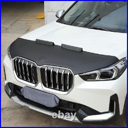 PU Leather Car Bonnet Hood Bra Wind Bug Deflectors Protector For BMW X1 2023-24