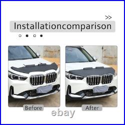 PU Leather Car Bonnet Hood Bra Wind Bug Deflectors Protector For BMW X1 2023-24