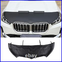 PU Leather Car Bonnet Hood Bra Wind Bug Deflectors Protector For BMW X1 2023-24