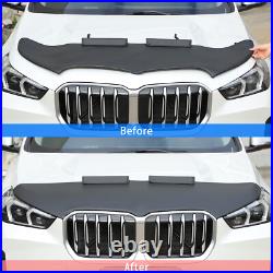 PU Leather Car Bonnet Hood Bra Wind Bug Deflectors Protector For BMW X1 2023-24