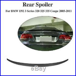 P Style Carbon Fiber Rear Lip Spoiler Wing Fit for BMW E92 M3 Coupe 2007-2013