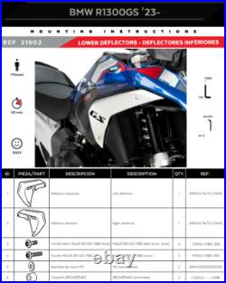 Puig Lower Wind Deflectors Protectors Clear BMW R1300GS 2023 2025