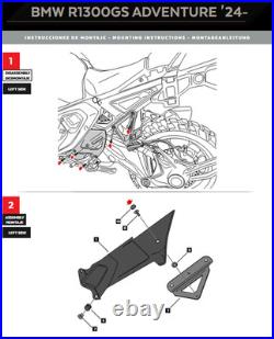 Puig Rear Lower Wind Deflectors Matte Black BMW R1300GS Adventure 2024 2026