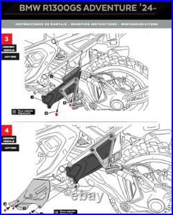 Puig Rear Lower Wind Deflectors Matte Black BMW R1300GS Adventure 2024 2026