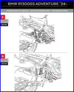 Puig Rear Lower Wind Deflectors Matte Black BMW R1300GS Adventure 2024 2026