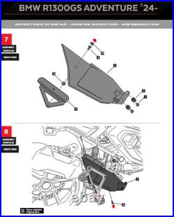 Puig Rear Lower Wind Deflectors Matte Black BMW R1300GS Adventure 2024 2026