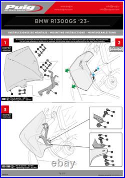 Puig Upper Side Wind Deflectors Protection Dark Smoke BMW R1300 GS 2023 2025