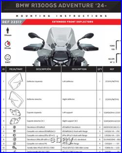 Puig Upper Wind Deflectors Dark Smoke BMW R 1300 GS Adventure 2024 2026