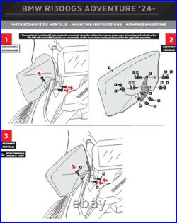 Puig Upper Wind Deflectors Dark Smoke BMW R 1300 GS Adventure 2024 2026