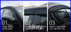 Rain Guards for BMW 5-Series Sedan 2017-2022 (4PCs) Black Tape-On Style