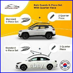 Rain Guards for BMW X3 SUV 2018-2022 (6PCs) Black Tape-On Style