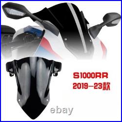 S1000RR Black Front Windscreen Windshield Wind Deflector For BMW S1000 RR 19-24
