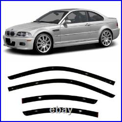 Tape-on Window Wind Visors Rain Guard Deflectors For BMW 3 E46 Coupe 1999-2006