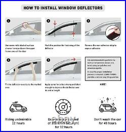 Tape-on Window Wind Visors Rain Guard Deflectors For BMW 3 E46 Coupe 1999-2006