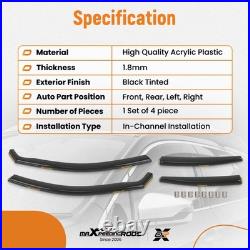 Tinted Side Window Deflectors For BMW 5 Series F10 Saloon 2010-2017 In-Channel